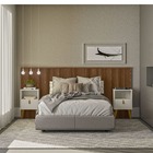 Cabeceira Casal Ripada 133x241com Frame Alexa  Edecasamoveis