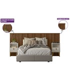 Cabeceira Casal Ripada 133x241com Frame Alexa Freijo - Edecas