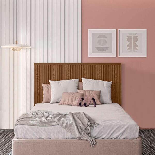 Cabeceira Casal Ripada 141cm Freijó Pipa 1.4 Linea Brasil