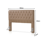 Cabeceira Casal Roma 1,58 Bege