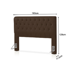 Cabeceira Casal Roma 1,93 Marrom