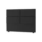Cabeceira Casal Roma 140cm Suede Preto Bnn Decor