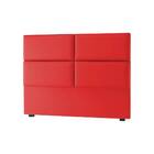 Cabeceira Casal Roma 140cm Suede Vermelho Bnn Decor