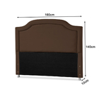 Cabeceira Casal Safira Lisa Com Tacha 1,93 Marrom