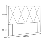 Cabeceira Casal Serena Spz 140cm Veludo - Marrom