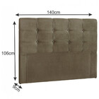 Cabeceira Casal Seul 140cm Estofada Em Suede Para Cama Box 13