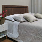 Cabeceira Casal Siena Double Diamond Suede Marrom 140 X 60 Rbl