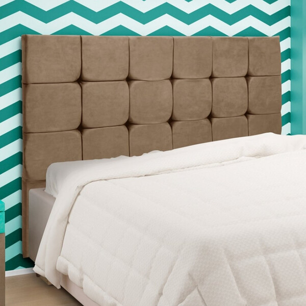 Cabeceira Casal Slim Plus 140cm Para Cama Box 138cm Estofada