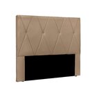 Cabeceira Casal Suede 140cm Aquilla  Bege