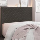 Cabeceira Casal Suede 140cm Esmeralda  Cinza