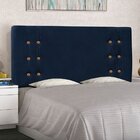 Cabeceira Casal Suede 140cm Gênova  Azul Marinho
