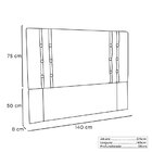 Cabeceira Casal Suede 140cm Gênova  Cinza