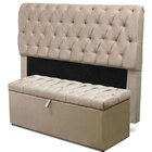 Cabeceira Casal Suede (1.38x1.30) Areia