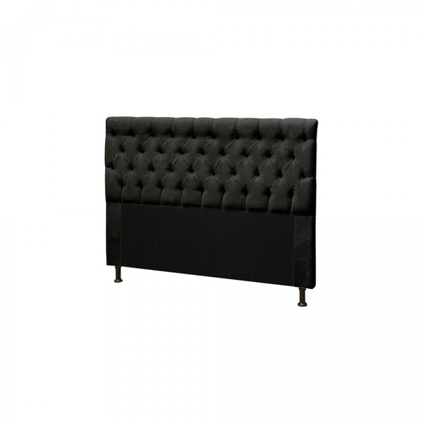 Cabeceira Casal Suede (1.38x1.30) Preto