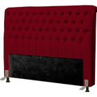 Cabeceira Casal Suede (1.38x1.30) Vermelho