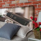 Cabeceira Casal Suede Estampado Bíblia Fechada Painel Cama Bo