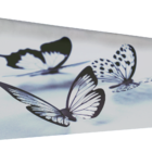 Cabeceira Casal Suede Estampado Borboletas Painel Cama Box 14