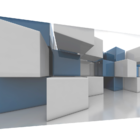 Cabeceira Casal Suede Estampado Cubos Painel Cama Box 140 X 60