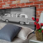 Cabeceira Casal Suede Estampado Kombi Painel Cama Box 140 X 60