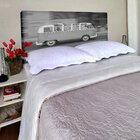 Cabeceira Casal Suede Estampado Kombi Painel Cama Box 140 X 60