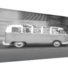 Cabeceira Casal Suede Estampado Kombi Painel Cama Box 140 X 60