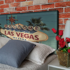 Cabeceira Casal Suede Estampado Las Vegas Painel Cama Box 140