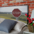 Cabeceira Casal Suede Estampado Placa Painel Cama Box 140 X 60