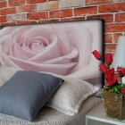 Cabeceira Casal Suede Estampado Rosa Clara Painel Cama Box 14