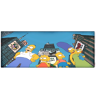 Cabeceira Casal Suede Estampado Simpsons Painel Cama Box 140