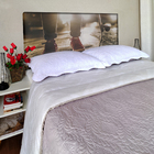 Cabeceira Casal Suede Estampado Skate Painel Cama Box 140 X 60