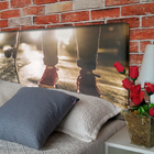 Cabeceira Casal Suede Estampado Skate Painel Cama Box 140 X 60