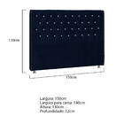 Cabeceira Casal Tóquio P04 140 Cm Suede - Doce Sonho Móveis -