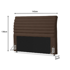 Cabeceira Casal Tulipa 1,38 Marrom