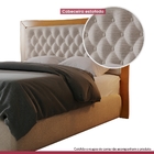 Cabeceira Casal Veludo 148,5cm Madeira Maciça Amêndoa Mel - J