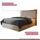 Cabeceira Casal Veludo 148,5cm Madeira Maciça Amêndoa Mel - J