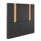 Cabeceira Casal Verona - Veludo - Palladium Decor Preto