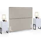 Cabeceira Casal Vicenza 140 Cm Bouclê Creme L02 Com 02 Mesas