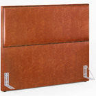 Cabeceira Casal Vicenza 140cm Couríssimo Camel L02 Com 02 Mes