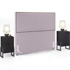 Cabeceira Casal Vicenza 160 Cm Bouclê Rosê L02 Com 02 Mesas D