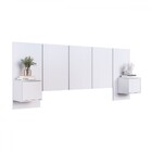 Cabeceira Casal Zurique 2 Portas Branco - Art In Móveis
