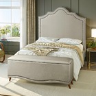 Cabeceira Castle Casal Linho Carvalho 140cm Bnn Decor