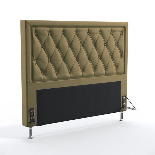 Cabeceira Centaurus 140 Casal N-029 Veludo Capuccino