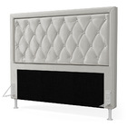 Cabeceira Centaurus 195 King N-023 Veludo Cinza Claro