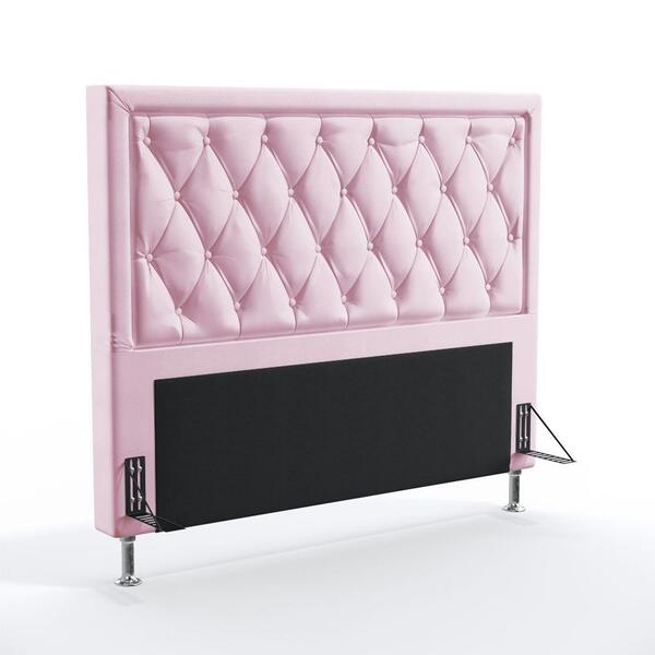 Cabeceira Centaurus 195 King Z-021 Sued Rosa Bebê