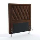 Cabeceira Centaurus 90 Solteiro Courino Marrom Aradecor