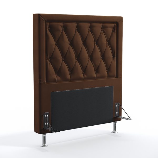 Cabeceira Centaurus 90 Solteiro Courino Marrom Aradecor