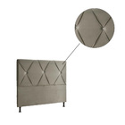 Cabeceira Champions Casal Veludo Cinza 140cm Bnn Decor