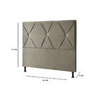 Cabeceira Champions Casal Veludo Cinza 140cm Bnn Decor