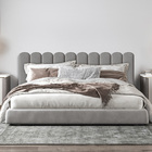 Cabeceira Cinza Estofada Nuvem Para Cama Box Solteiro