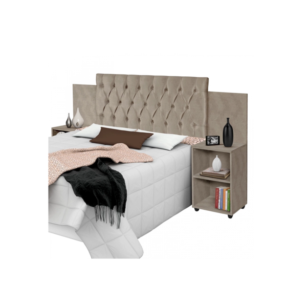 Cabeceira Classic Expansível Casal Palha – Carmolar Móveis